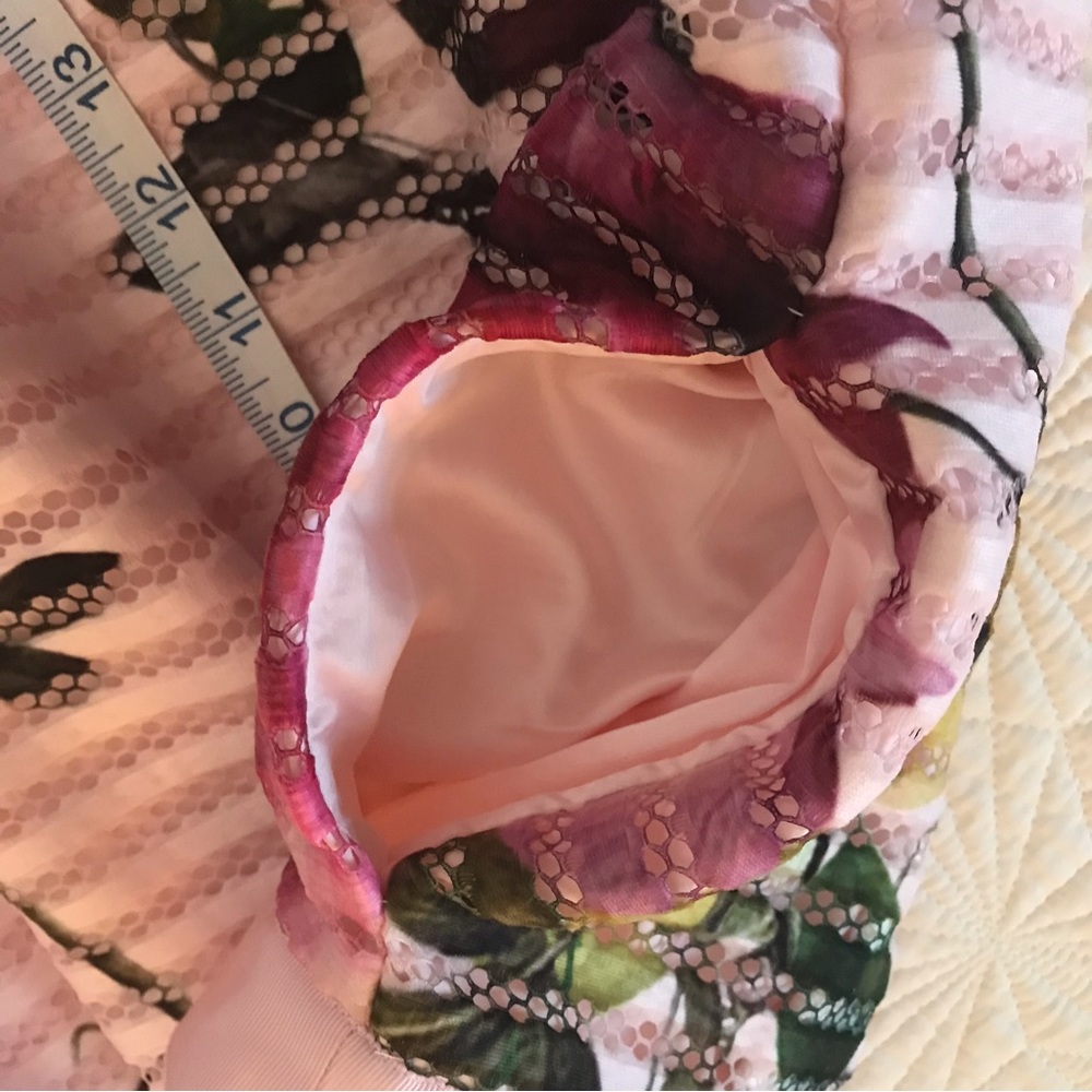 Ted Baker London Pink Floral A-Line Skirt - Picture 5 of 6